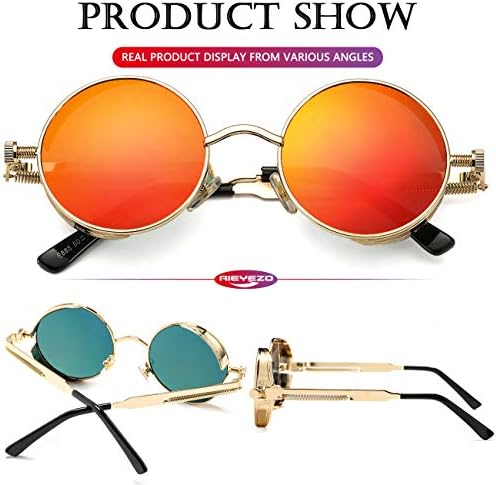 Gafas de sol redondas Steampunk círculo Lennon Hippie - Quierox - Tienda Online