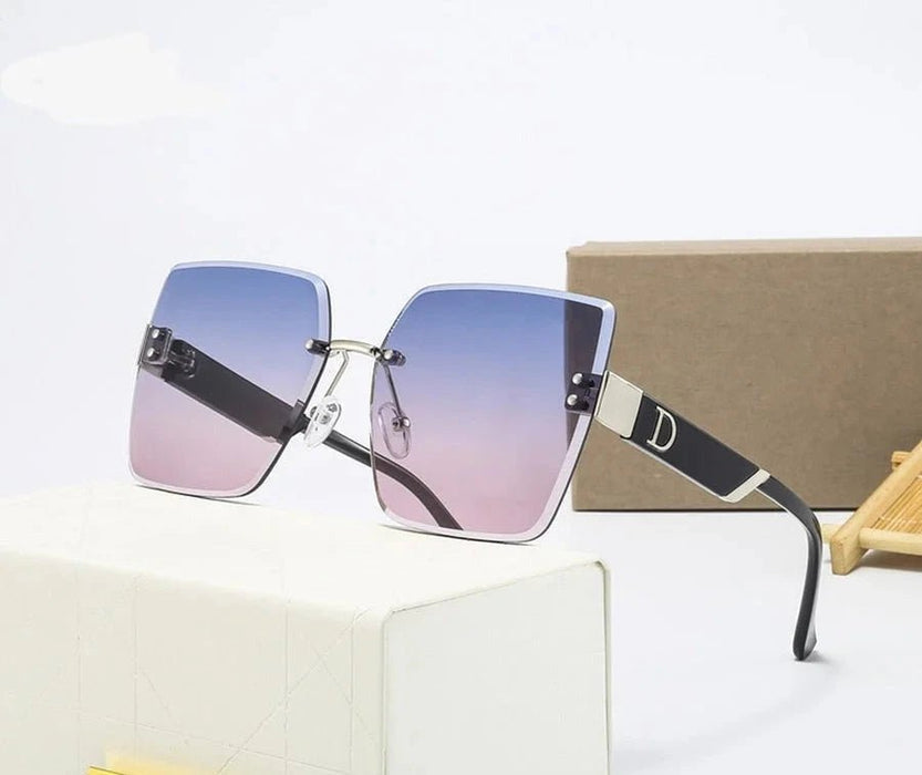 Gafas de sol sin montura de gran tamaño para mujer - Gafas cuadradas - Quierox - Tienda Online