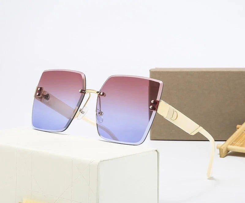 Gafas de sol sin montura de gran tamaño para mujer - Gafas cuadradas - Quierox - Tienda Online