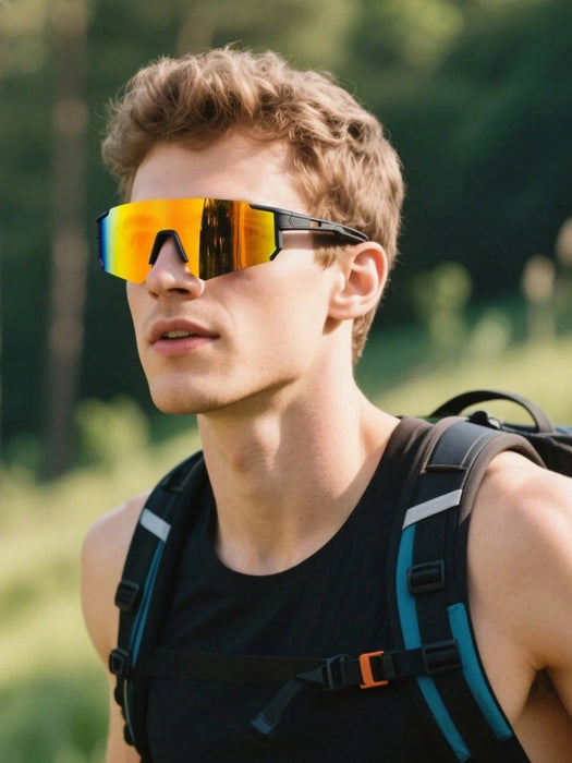 Gafas deportivas de ciclismo con montura grande para hombre, lentes degradadas, modernas - Quierox - Tienda Online