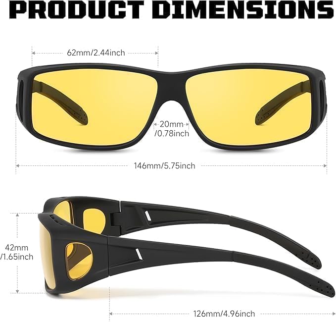 Gafas para conducir de noche para hombres y mujeres de visión nocturna antirreflejos - Quierox - Tienda Online