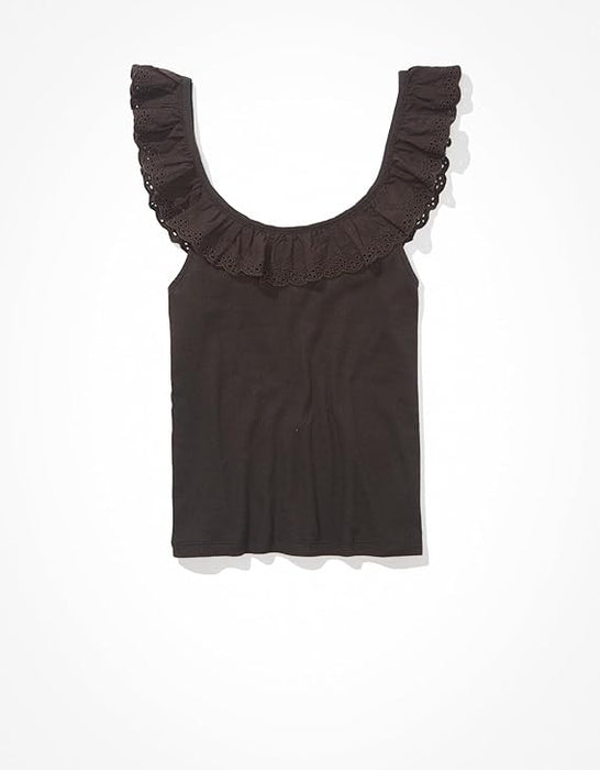 Gap Camiseta sin mangas ajustada con volantes y canalé - Quierox - Tienda Online