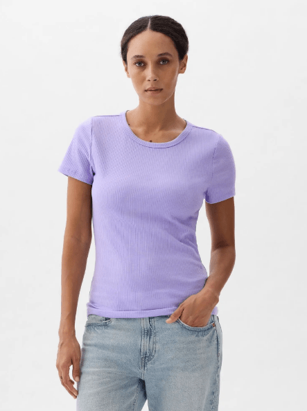 GAP Polera Rib Manga Corta Mujer - Quierox - Tienda Online