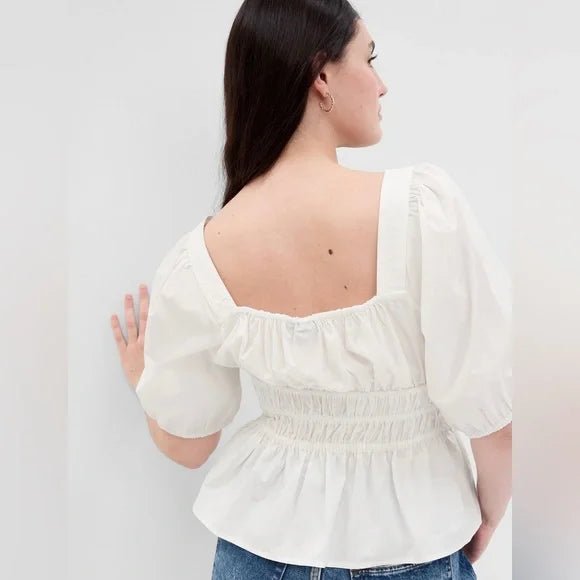 Gap Top con cintura ceñida y mangas abullonadas - Quierox - Tienda Online