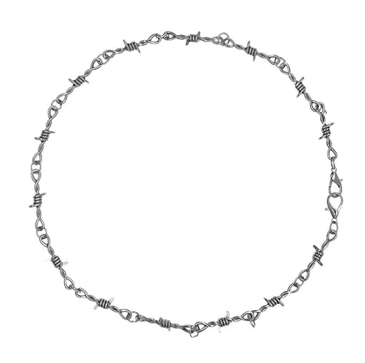 Gargantilla colgante collar alambre de púas 20" cadena espiga emo gótica - Quierox - Tienda Online