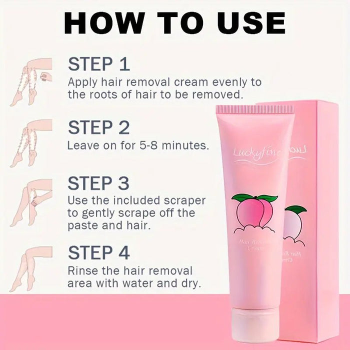 Gel depilatorio de extracto de melocotón Luckyfine 100g, hipoalergénico - Quierox - Tienda Online