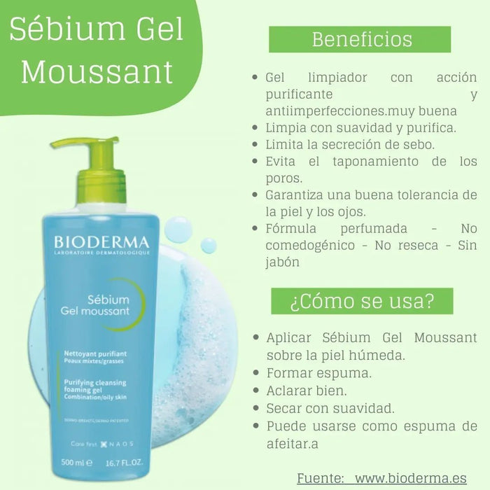 Gel Espumoso BIODERMA 500 ml - Quierox - Tienda Online