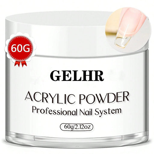 GELHR Polvo de acrílico de uñas de 60g en colores transparente - Quierox - Tienda Online