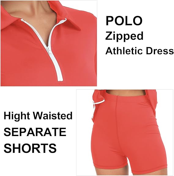 GGOV Vestido de Dos Piezas para Mujer, para Tenis, Golf, Ejercicio Deportivo, Deportivo, con Bolsillo Separado - Quierox - Tienda Online