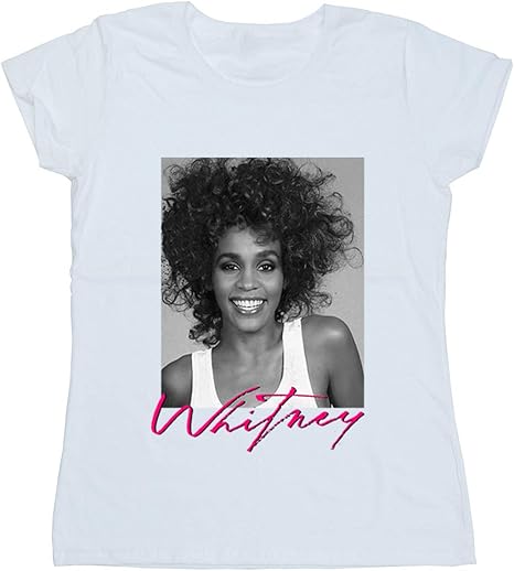 Gildan Camiseta con fotografía de la sonrisa de Whitney Houston para mujer - Quierox - Tienda Online