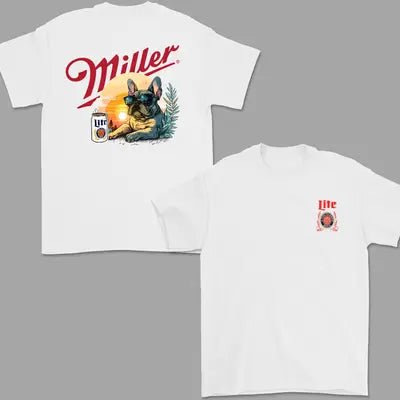 GILDAN Camiseta de manga corta para hombre con el logo de Miller Light - Quierox - Tienda Online