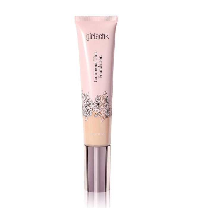 Girlactik Luminous Tint Foundation Base de maquillaje con color con tinte luminoso 2 en 1, 40ml - Quierox - Tienda Online