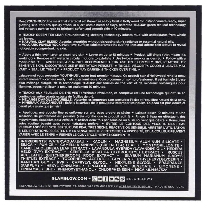 Glamglow Youthmud Glow Tratamiento estimulante de 1.7 onzas, unisex - Quierox - Tienda Online