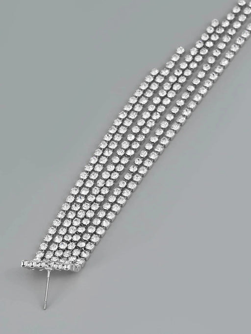 Glamorous Pendientes colgantes con borlas de diamantes de imitación para mujer para fiesta de graduación, banquete, boda, un par - Quierox - Tienda Online