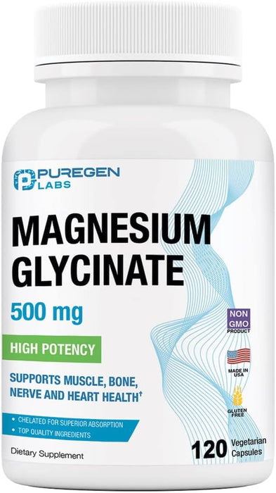 Glicinato de magnesio 500 mg [alta potencia] vegetarianas, queladas para una absorción superior - Quierox - Tienda Online