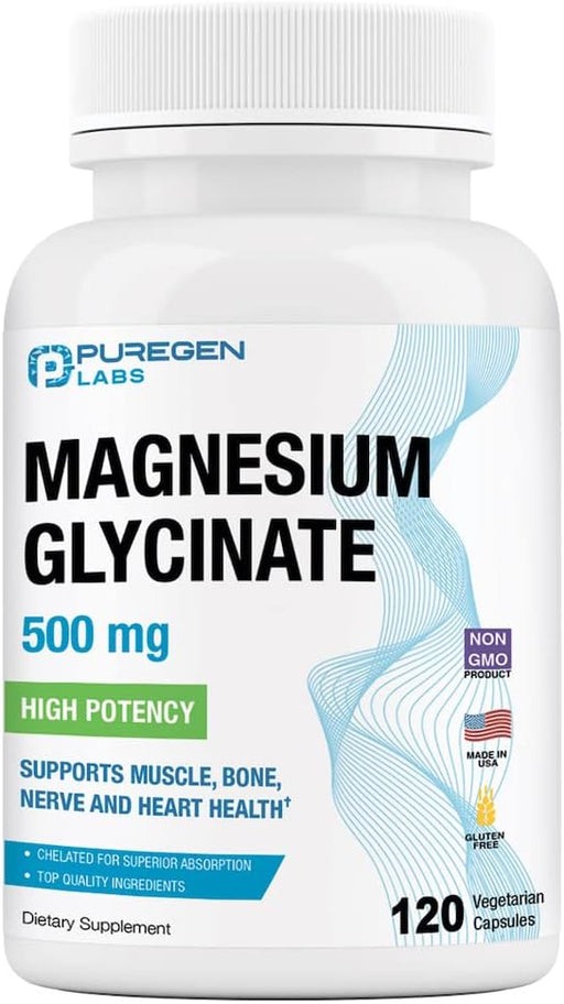 Glicinato de magnesio 500 mg [alta potencia] vegetarianas, queladas para una absorción superior - Quierox - Tienda Online