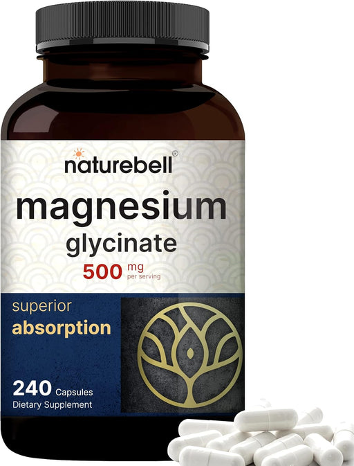 Glicinato de magnesio de 500 mg, 240 cápsulas, 100 % quelado para una máxima absorción - Quierox - Tienda Online