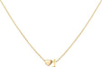 Glimmerst Collar de Corazón con Inicial de Acero Inoxidable - Quierox - Tienda Online