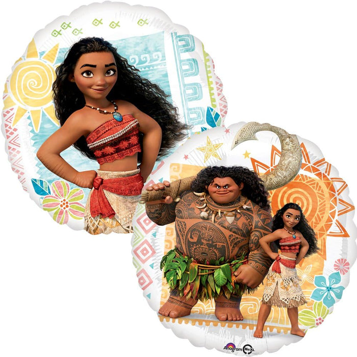 Globo de papel de aluminio con diseño de Moana, 1 pieza de dos caras - Quierox - Tienda Online