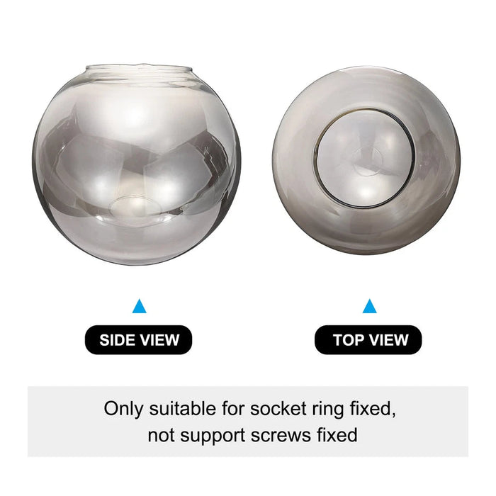 Globo de repuesto para pantalla de lámpara de cristal gris - Quierox - Tienda Online