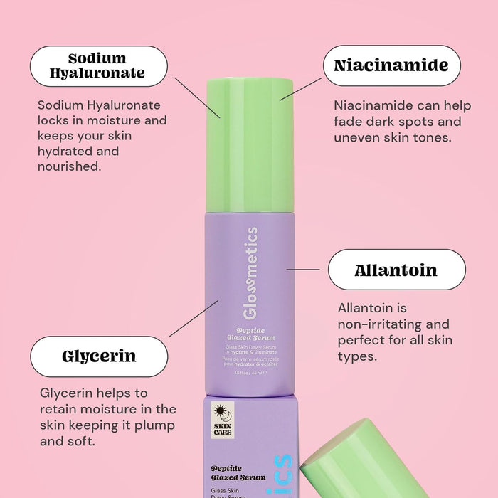 Glossmetics Suero facial esmaltado con péptido para mujeres, hidratante, tensado de poros - Quierox - Tienda Online