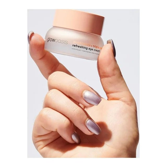 Glowoasis Probióticos + Crema refrescante para ojos con triple péptido - Quierox - Tienda Online