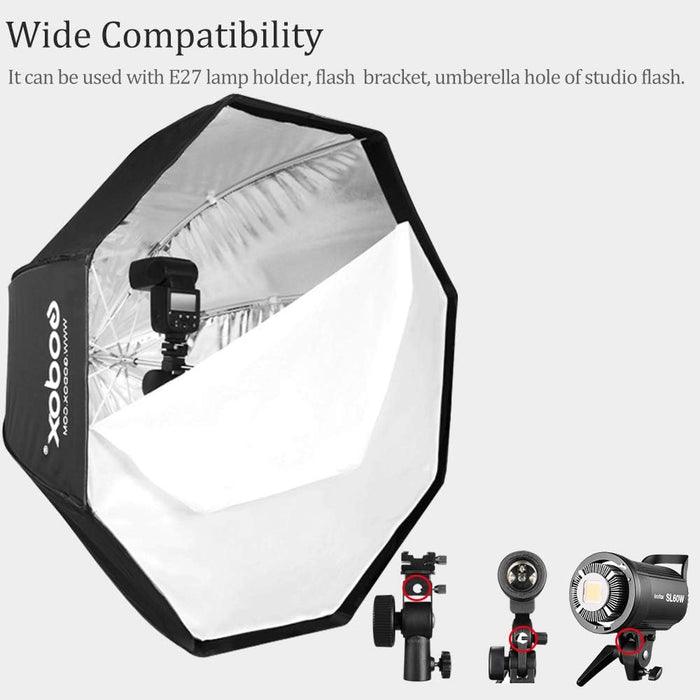 GODOX 32"/ 80cm paraguas octágono portátil softbox reflector para estudio fotografía flash Speedlite - Quierox - Tienda Online