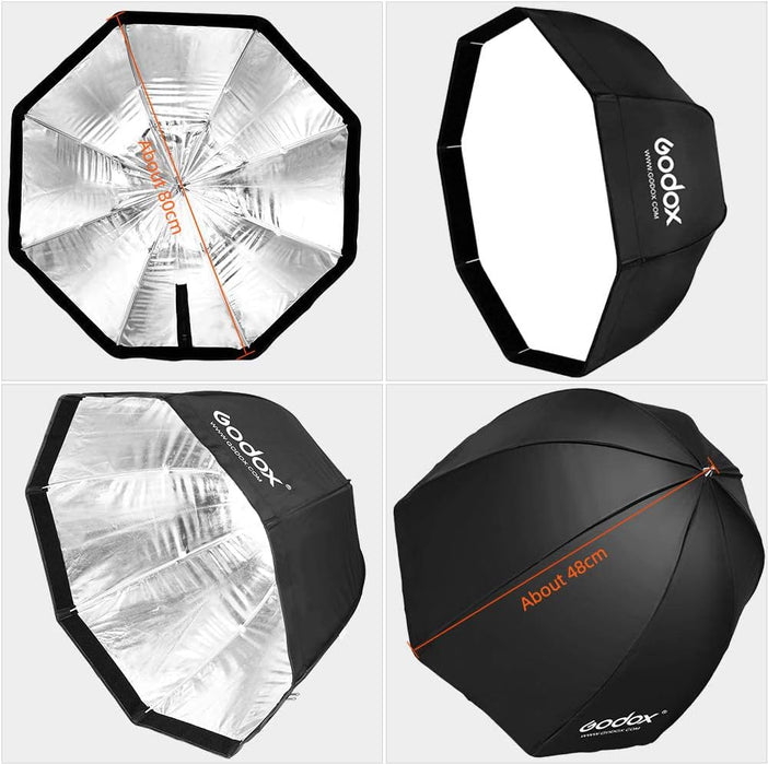 GODOX 32"/ 80cm paraguas octágono portátil softbox reflector para estudio fotografía flash Speedlite - Quierox - Tienda Online