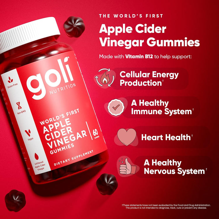 Goli Vitaminas en gomitas de vinagre de sidra de manzana, 60 unidades - Quierox - Tienda Online