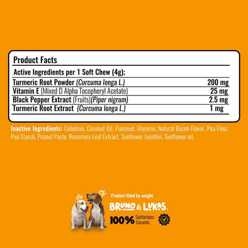 Golosinas de cúrcuma para perros – Da suplemento de salud de cadera y articulaciones para aliviar el dolor - Quierox - Tienda Online