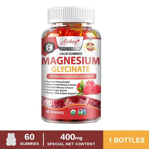 Gomitas de glicinato de magnesio Airboy 400 mg, 60 gomitas - Quierox - Tienda Online