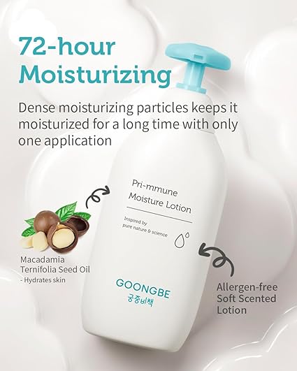 GOONGBE Pri - mmune Moisture Lotion - Hidratante corporal coreano para bebés (11.8 oz). - Quierox - Tienda Online