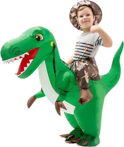 GOOSH Disfraz inflable de dinosaurio para niños de 48 pulgadas, disfraz de aire de T Rex para fiesta - Quierox - Tienda Online