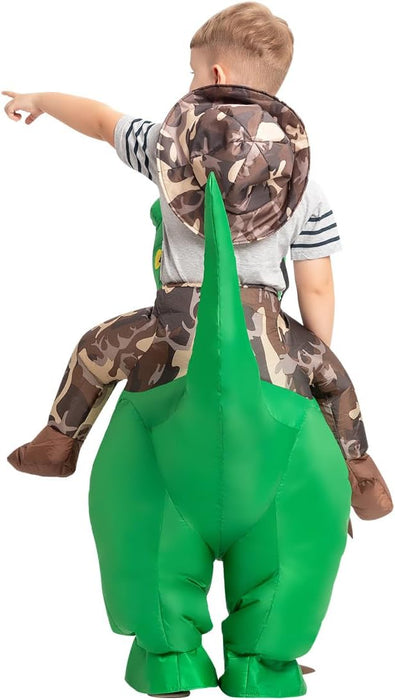 GOOSH Disfraz inflable de dinosaurio para niños de 48 pulgadas, disfraz de aire de T Rex para fiesta - Quierox - Tienda Online