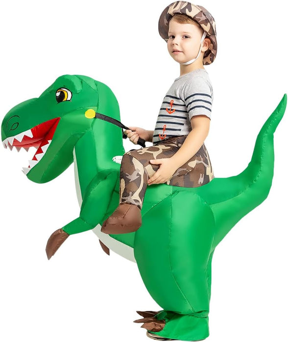 GOOSH Disfraz inflable de dinosaurio para niños de 48 pulgadas, disfraz de aire de T Rex para fiesta - Quierox - Tienda Online