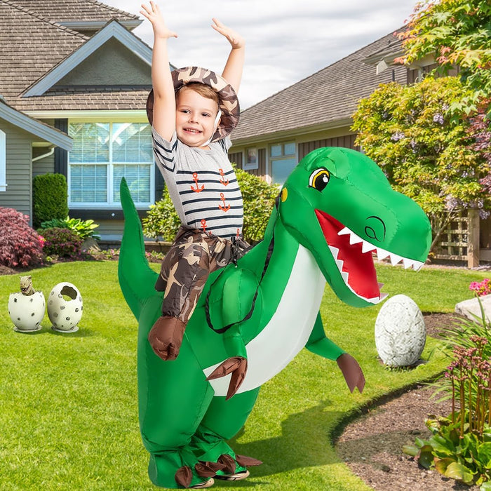 GOOSH Disfraz inflable de dinosaurio para niños de 48 pulgadas, disfraz de aire de T Rex para fiesta - Quierox - Tienda Online