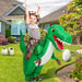 GOOSH Disfraz inflable de dinosaurio para niños de 48 pulgadas, disfraz de aire de T Rex para fiesta - Quierox - Tienda Online
