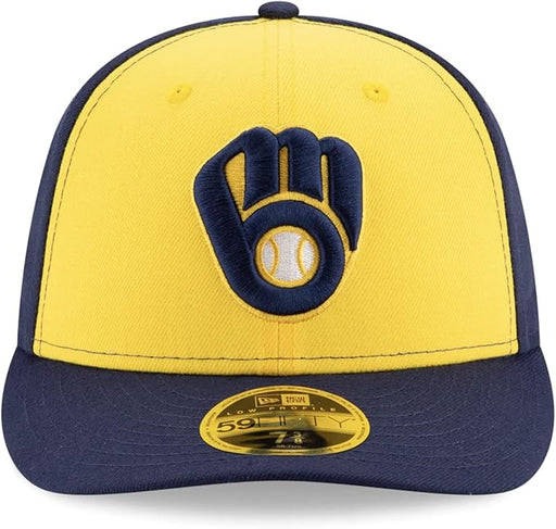 Gorra amarilla alternativa de los Milwaukee Brewers, de perfil bajo y ajustada - Quierox - Tienda Online