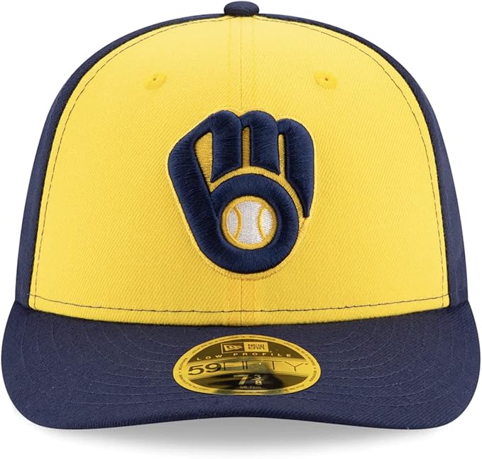 Gorra amarilla alternativa de los Milwaukee Brewers, de perfil bajo y ajustada - Quierox - Tienda Online