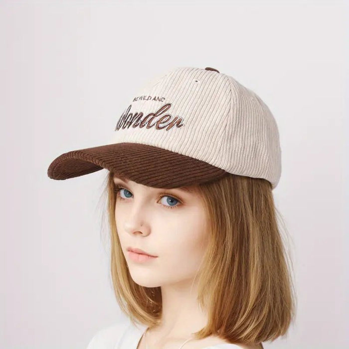 Gorra de Béisbol Ajustable de Pana con Diseño Bordado "MENTE Y Materia" - Quierox - Tienda Online