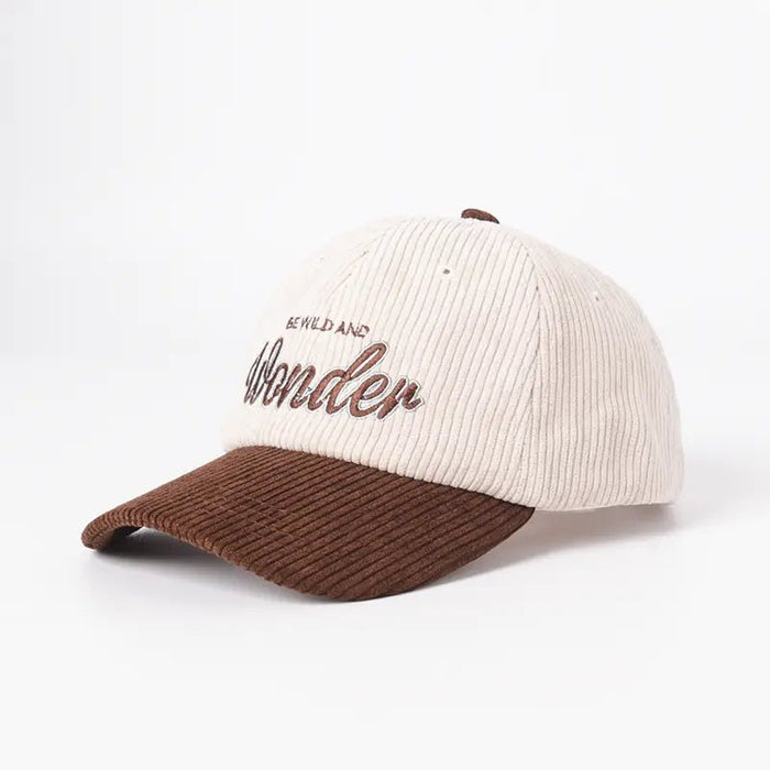 Gorra de Béisbol Ajustable de Pana con Diseño Bordado "MENTE Y Materia" - Quierox - Tienda Online
