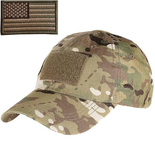 Gorra de bola con 1 parches militares, gorra táctica ajustable de camuflaje - Quierox - Tienda Online