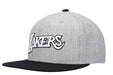 Gorra de madera dura gris jaspeado de Mitchell & Ness de Los Angeles Lakers - Quierox - Tienda Online
