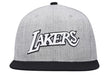 Gorra de madera dura gris jaspeado de Mitchell & Ness de Los Angeles Lakers - Quierox - Tienda Online