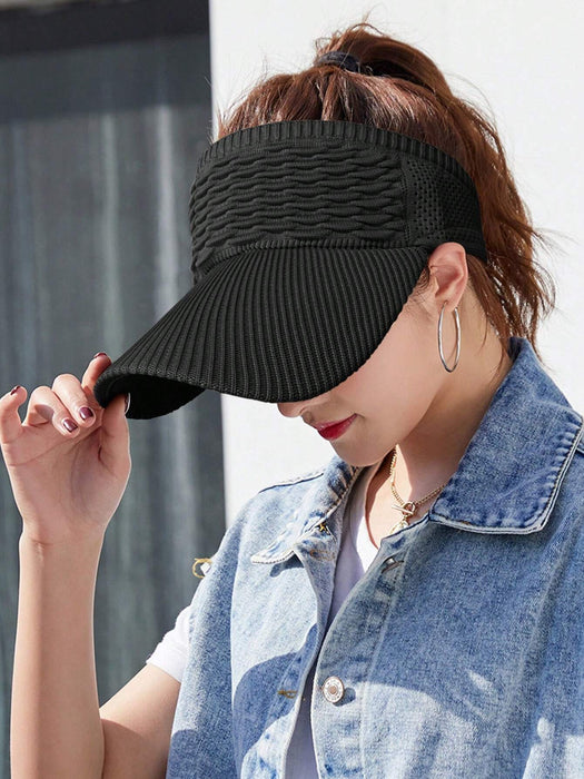 Gorra de punto con visera plegable 3D de ala para protección solar para mujer - Quierox - Tienda Online