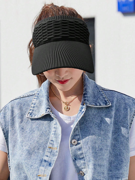 Gorra de punto con visera plegable 3D de ala para protección solar para mujer - Quierox - Tienda Online