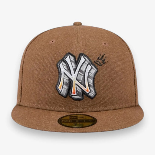 Gorra New Era NY Yankees ajustada con logo estampado marrón - Quierox - Tienda Online
