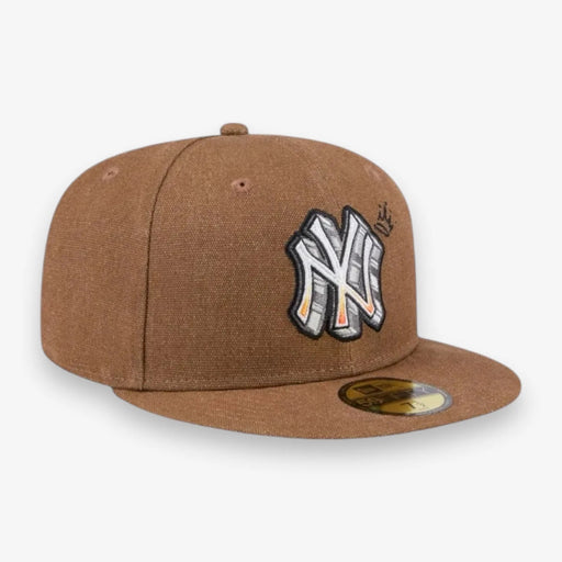 Gorra New Era NY Yankees ajustada con logo estampado marrón - Quierox - Tienda Online