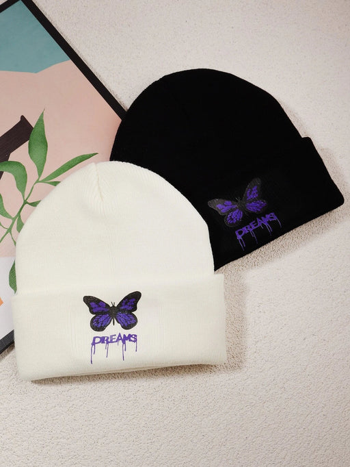 Gorro con estampado de mariposas Street 2 piezas - Quierox - Tienda Online