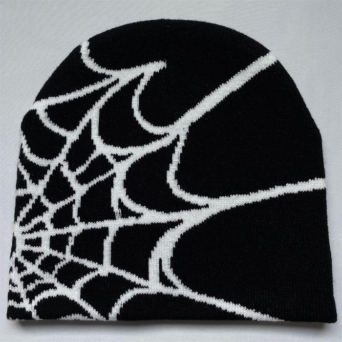 Gorro de estilo callejero para hombres con estampado de tela de araña de Halloween - Quierox - Tienda Online